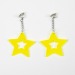 Boucles d'oreilles néon star x2 jaune, boucle d'oreille publicidad
