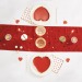 ASSIETTES COEUR ROUGE ET OR 19CM X 8, coeur  publicidad