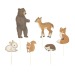 SET DE 6 DECORACIONES PARA TARTA WOODLAND, ardilla publicidad
