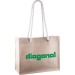 Sac en jute et corde 40x16x32cm, Sac en toile de jute publicidad