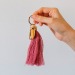 Porte-clés long pompon, pompon publicidad