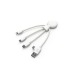 Cable de carga multiconector Entrada dual Type-C y USB regalo de empresa