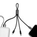 Cable corto 4 en 1 - 18 cm con carga rápida de 20W en materiales reciclados - Negro, cable de carga publicidad