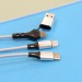 Cable de carga 4 en 1 20W en materiales reciclados - Plata regalo de empresa
