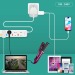 Adaptateur universel de voyage avec sorties USB-C et USB-A - Blanc, prise électrique universelle et adaptateur universel de voyage publicidad