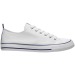 Chaussures de tennis / sneakers classiques en toile avec semelle en caoutchouc blanc décorée de lignes colorées, paire de sneakers publicidad