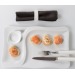 Assiette rectangulaire avec 2 compartiments, assiette publicidad