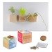 Pot cube bois mini avec aimant - Bulbes de trèfle à 4 feuilles, trèfle à 4 feuilles publicidad