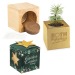 Maceta cubo de madera Maxi Christmas en caja estrella - Abeto regalo de empresa