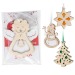Colgante de fieltro y madera - Estrella en bolsa promocional, adorno de árbol de Navidad publicidad