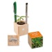 Pot cube bois de bureau de Noël - Epicéa - Epicéa regalo de empresa