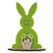 Tarjeta con figurita de madera/feutrin - Conejo regalo de empresa