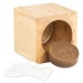 Pot cube bois Mini - Design standard - Trèfle à 4 feuilles regalo de empresa