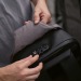 Mochila Abrantes, equipaje ecológico, orgánico y reciclado relacionado con el desarrollo sostenible publicidad