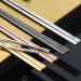 Baguettes chinoises en inox, baguette chinoise publicidad