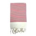 Fouta marinière recyclée nid d'abeille 200x100cm, Fouta publicidad