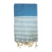 Fouta Nid d'abeille rayée recyclée 200x100cm , Fouta publicidad