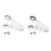 Pince linge x24 rubber ronde, blanc regalo de empresa