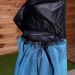 Chariot de courses avec sac, bleu, 40 l, poussette à marché ou cabas à roulettes publicidad