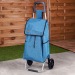 Chariot de courses avec sac, bleu, 40 l, poussette à marché ou cabas à roulettes publicidad