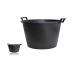 Seau rond avec poignées 130 litres noir regalo de empresa
