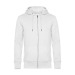 B&C King Zipped Hood - Sudadera con cremallera KING - Blanca regalo de empresa