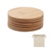 BAYIN SET Juego de 6 posavasos de bambú regalo de empresa