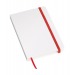 Carnet A6 blanc avec élastique en couleur à couverture rigide, Carnet à couverture rigide publicidad