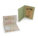 Tarjeta de papel vegetal con 1 bolsa kraft regalo de empresa