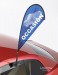 Drapeau pour voiture avec fixation, drapeau publicidad
