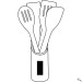 Ensemble de spatules en bois cooking time, cuillère en bois publicidad