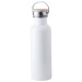 Frasco de metal de 800 ml con tapón de bambú regalo de empresa