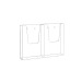Porte-brochure mural classique 2 cases 1/3A4 (2xL.10.6 cm) regalo de empresa