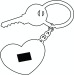 Porte-clés Heart-in-Heart, porte-clés original publicidad