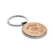 Porte-clés rond métal bambou, Porte-clés en bois publicidad