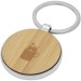 Porte-clés rond Nino en bambou, Porte-clés en bois publicidad