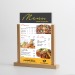 Porte-visuel/menu socle bois 2 montants plexi A4 297x210 regalo de empresa