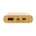 Powerbank de 8000 mAh con inducción de 5 W en bambú con certificación FSC, Batería de reserva o banco de energía publicidad