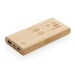Powerbank de 8000 mAh con inducción de 5 W en bambú con certificación FSC, Batería de reserva o banco de energía publicidad