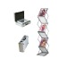 Expositor plegable ZIG-ZAG Alu-Plexi 6 x A4 + estuche regalo de empresa