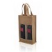 Sac pour 2 bouteilles en toile de jute, Sac en toile de jute publicidad