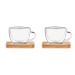 2 verres expresso double paroi, verre à double paroi publicidad