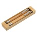 Set d´écriture double bamboo, Parure avec porte-mines publicidad