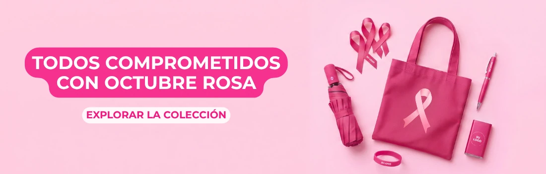 Artículos promocionales para el Octubre Rosa 2026