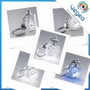 Visión general de los productos de Llavero de cristal personalizados