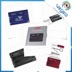 Visión general de los productos de tarjeta de crédito Victorinox personalizados