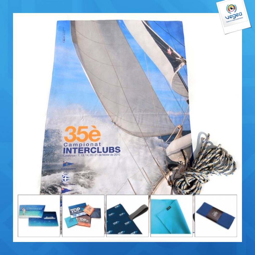 Toalla de microfibra personalizable 90x160cm quadri
