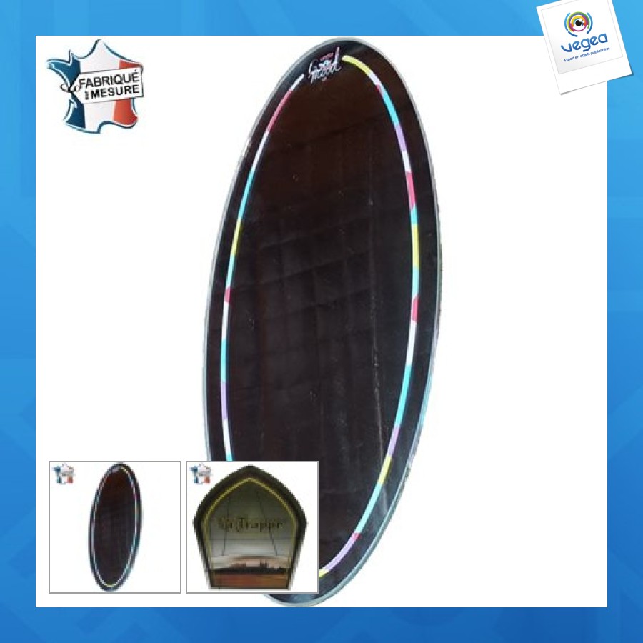 Miroir personnalisé avec découpe