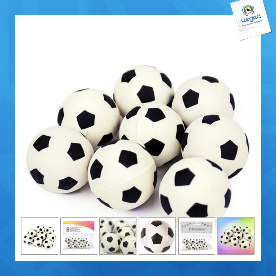 8 pelotas saltarinas de fútbol de 2,5 cm