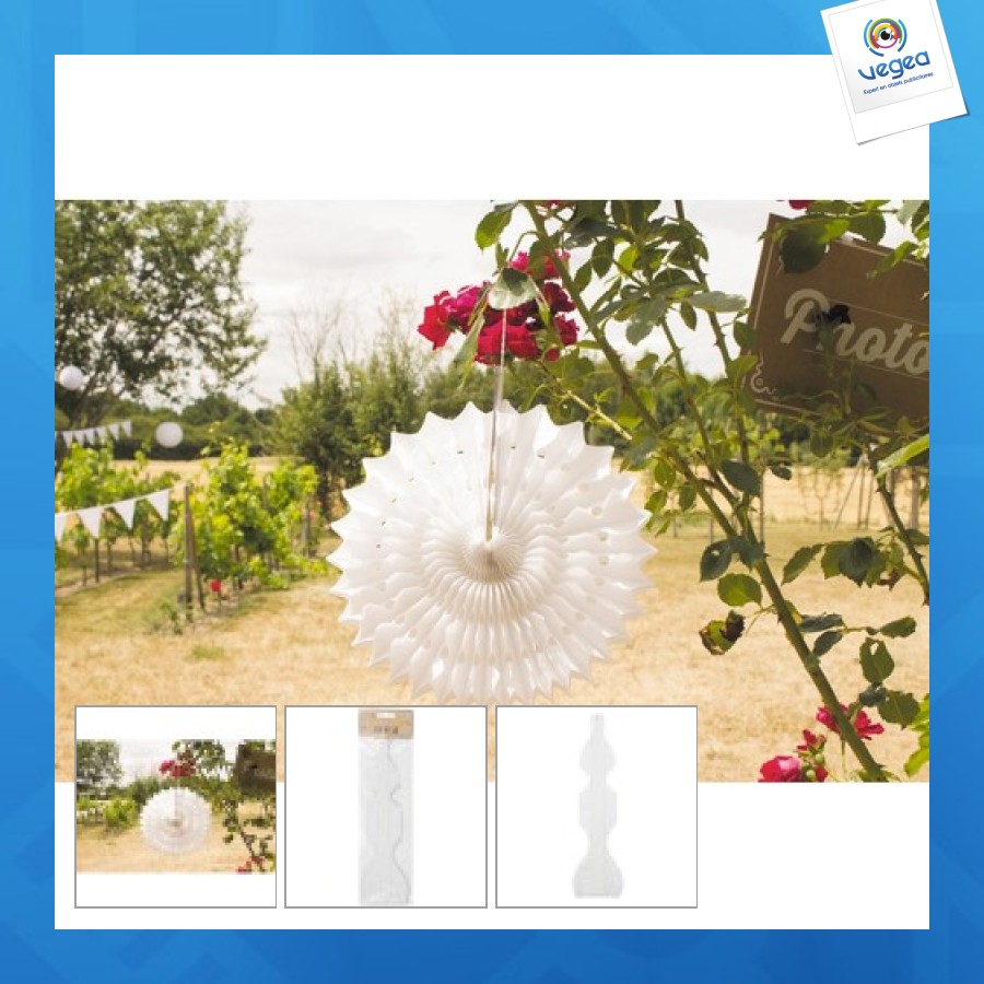 Abanico azul glaciar 53cm